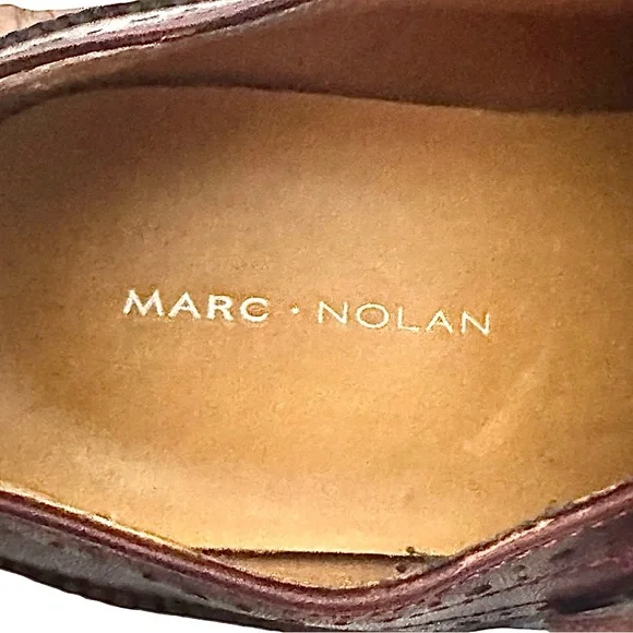 Marc Nolan Palmer Wingtip Oxford Burgundy Leather Casual Shoes Men’s Size 10 M